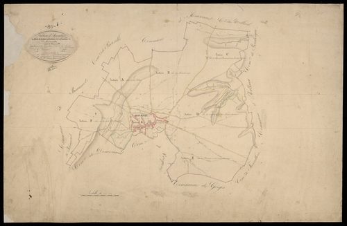 Plan du cadastre napoléonien - Bernaville : tableau d'assemblage