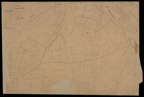 Plan du cadastre napoléonien - Bernaville : Sombreux (les) ; haies Jeannot (les), D