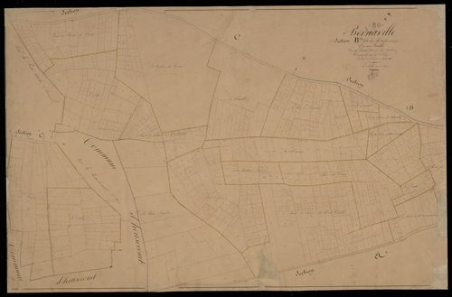 Plan du cadastre napoléonien - Bernaville : Marchincamps (Le), B
