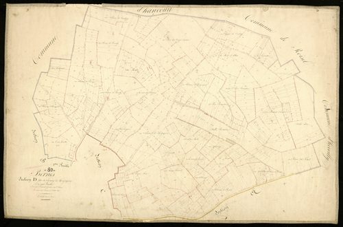Plan du cadastre napoléonien - Bernes : Chemin de Moyenpont (Le), D