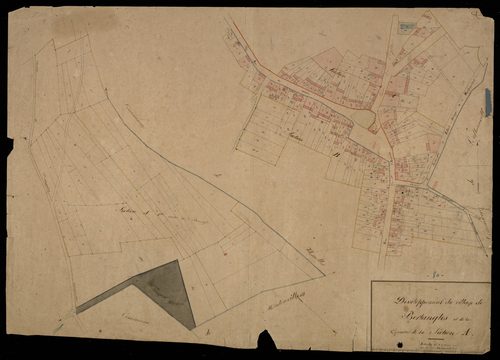 Plan du cadastre napoléonien - Bertangles : A et B développées