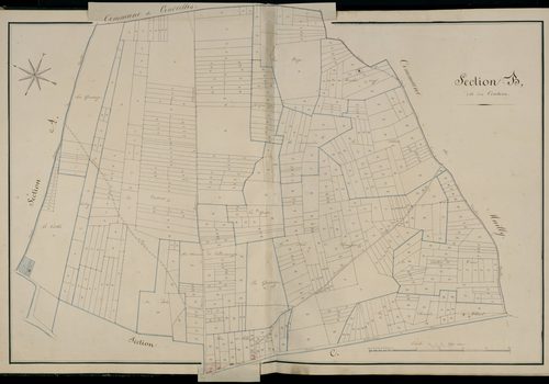 Plan du cadastre napoléonien - Atlas cantonal - Bertrancourt : Coutures (Les), B