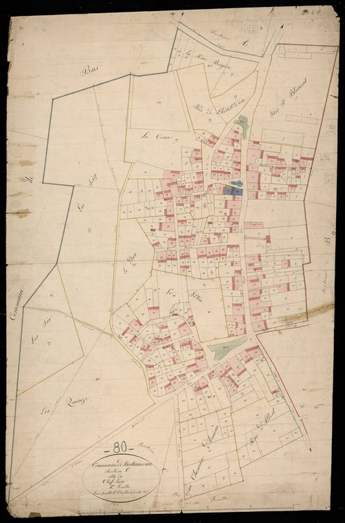 Plan du cadastre napoléonien - Bertrancourt : Chef-lieu (Le), C1