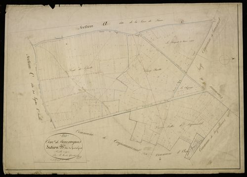 Plan du cadastre napoléonien - Beuvraignes : Fond de Gronde (Le), B