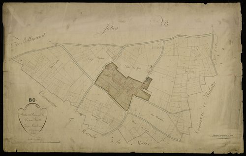 Plan du cadastre napoléonien - Biarre : Chef-lieu (Le), A