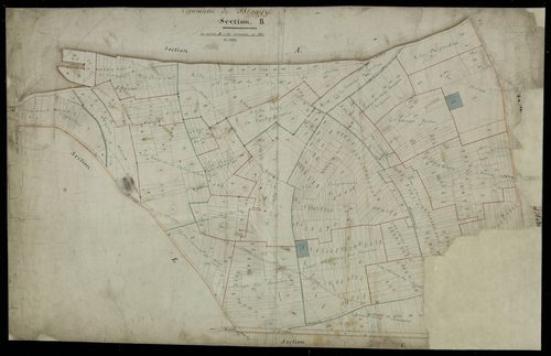 Plan du cadastre napoléonien - Blangy-Tronville (Blangy) : B