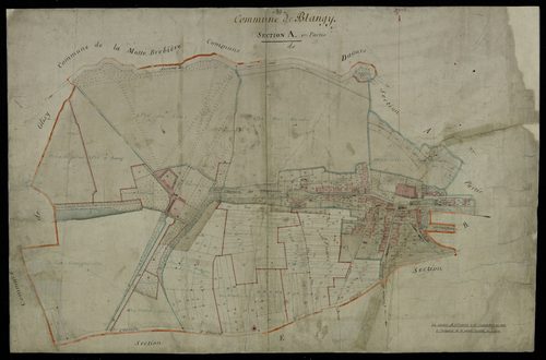Plan du cadastre napoléonien - Blangy-Tronville (Blangy) : A1