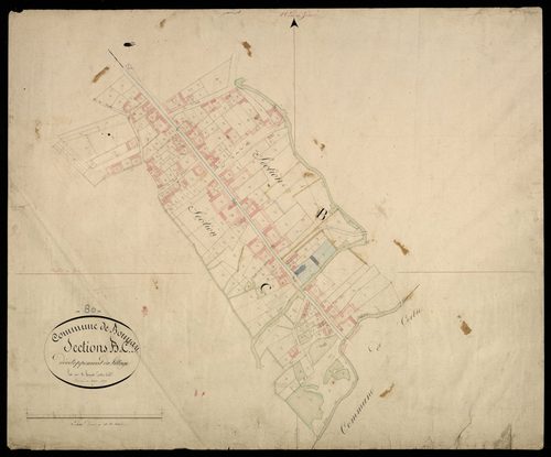 Plan du cadastre napoléonien - Bonnay : Village (Le), B et C développées