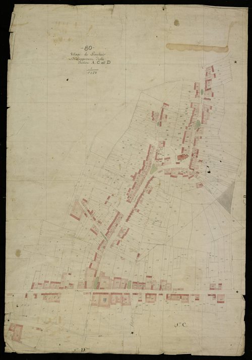 Plan du cadastre napoléonien - Bouchoir : A, C et D