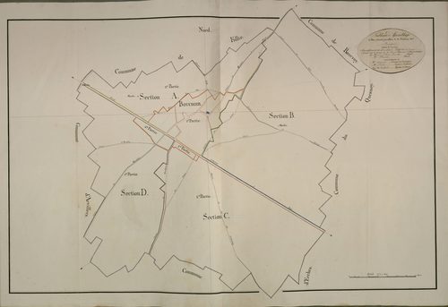 Plan du cadastre napoléonien - Bouchoir : tableau d'assemblage