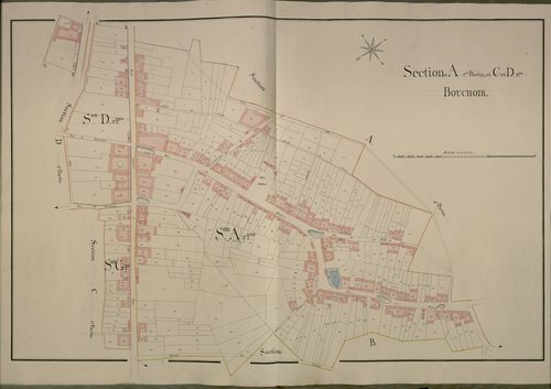 Plan du cadastre napoléonien - Bouchoir : Bouchoir, A1, C2 et D2
