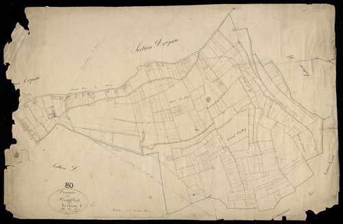 Plan du cadastre napoléonien - Boufflers : Dix (les), C