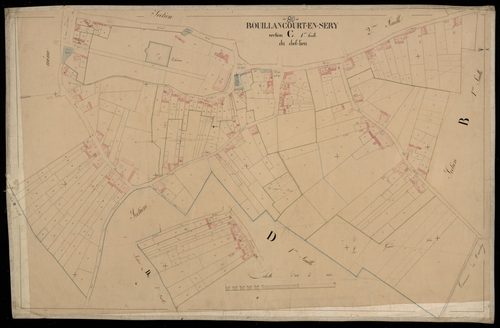 Plan du cadastre napoléonien - Bouillancourt-en-Sery : Chef-lieu (Le), C1