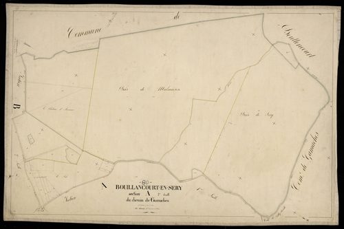 Plan du cadastre napoléonien - Bouillancourt-en-Sery : Chemin de Gamaches (Le), A2