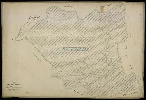 Plan du cadastre napoléonien - Bouillancourt-la-Bataille : Chef lieu (Le) ; Bourg (Le), B2