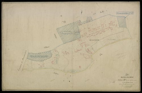 Plan du cadastre napoléonien - Bouillancourt-la-Bataille : Chef lieu (Le) ; Bourg (Le), B1