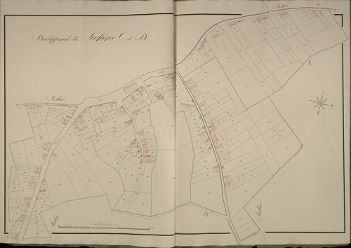 Plan du cadastre napoléonien - Bouquemaison : C et D développées