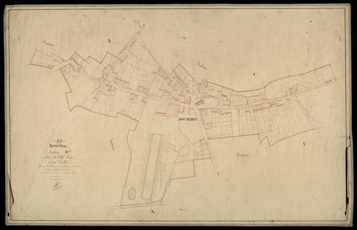 Plan du cadastre napoléonien - Bourdon : Chef-lieu (Le), D