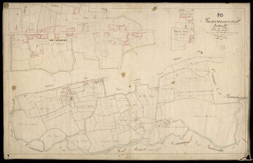 Plan du cadastre napoléonien - Bouvaincourt-sur-Bresle (Bouvaincourt) : Village (Le), C