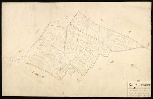 Plan du cadastre napoléonien - Bouzincourt : Noirette (La) ; Chemin de Corbie (Le), A2