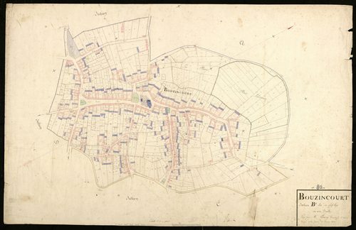 Plan du cadastre napoléonien - Bouzincourt : Chef-lieu (Le), B2