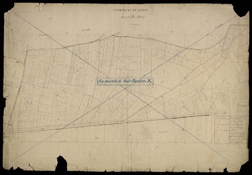 Plan du cadastre napoléonien - Boves : B1
