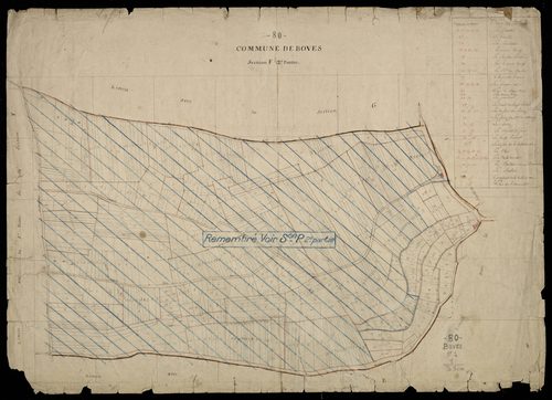 Plan du cadastre napoléonien - Boves : F2
