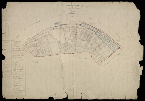Plan du cadastre napoléonien - Boves : D2