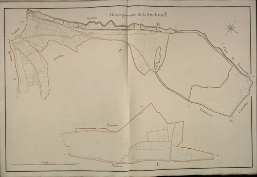 Plan du cadastre napoléonien - Boves : E développée