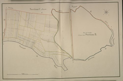 Plan du cadastre napoléonien - Boves : C2 et B2