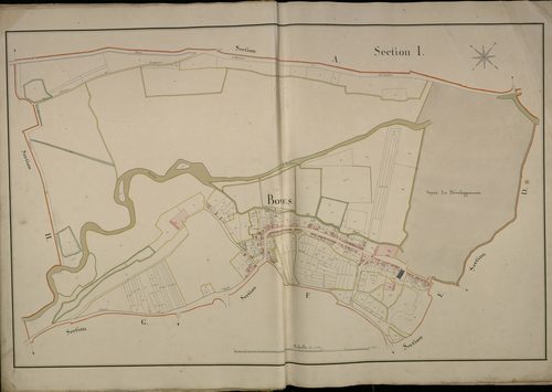 Plan du cadastre napoléonien - Boves : I