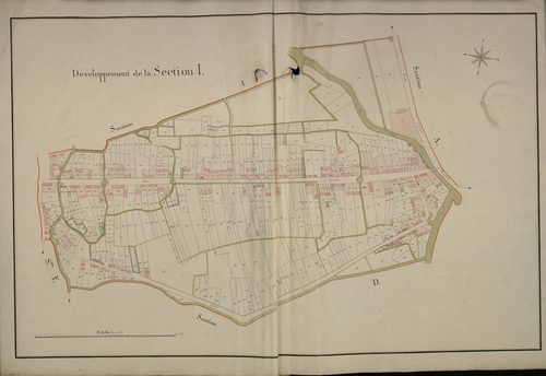 Plan du cadastre napoléonien - Boves : I développée