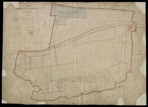 Plan du cadastre napoléonien - Boves : H