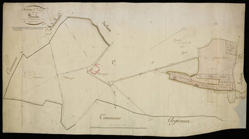 Plan du cadastre napoléonien - Braches (Brache) : Filescamps, C2