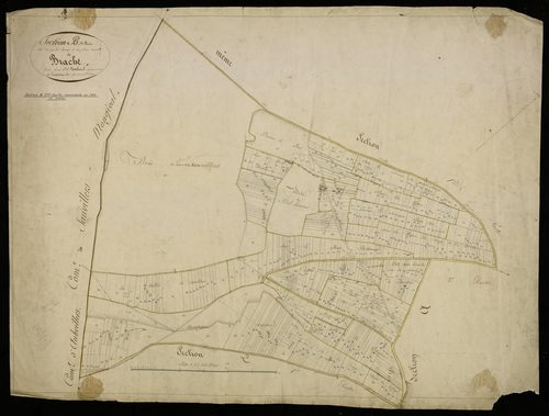 Plan du cadastre napoléonien - Braches (Brache) : Grand Champ (Le) ; Plein Senter (Le), B2