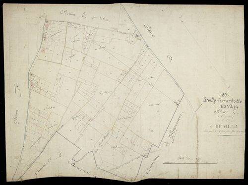 Plan du cadastre napoléonien - Brailly-Cornehotte (Brailly Cornehotte) : E2
