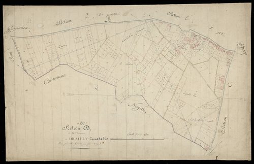 Plan du cadastre napoléonien - Brailly-Cornehotte (Brailly Cornehotte) : D