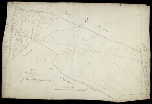 Plan du cadastre napoléonien - Brailly-Cornehotte (Brailly Cornehotte) : C