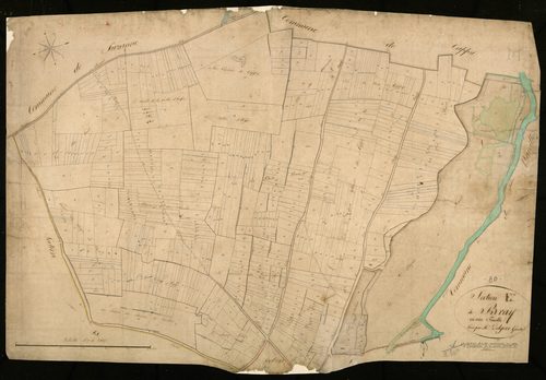 Plan du cadastre napoléonien - Bray-sur-Somme (Bray) : E