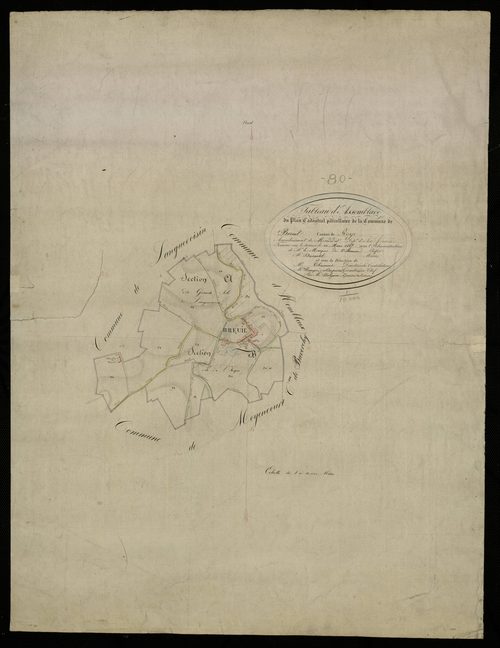 Plan du cadastre napoléonien - Breuil : tableau d'assemblage