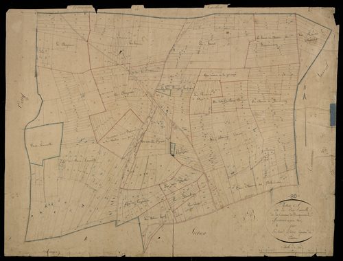 Plan du cadastre napoléonien - Briquemesnil-Floxicourt (Bricquemesnil) : Bois l'Aurelle (Le), A