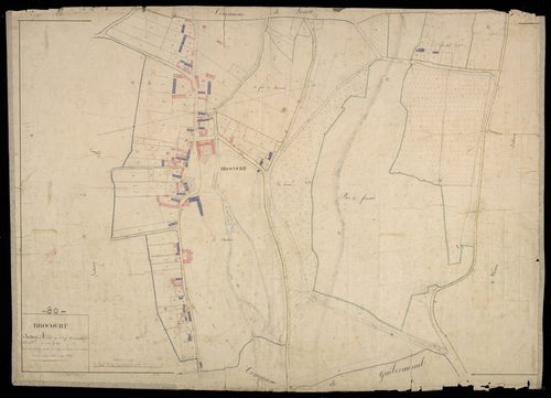 Plan du cadastre napoléonien - Brocourt : Chef-lieu (Le) ; Bois de Forestel (Le), A