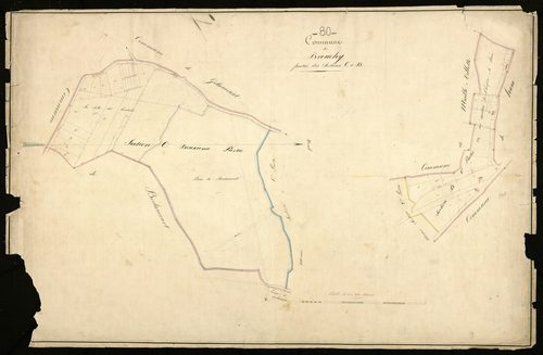 Plan du cadastre napoléonien - Brouchy : C2 et D1