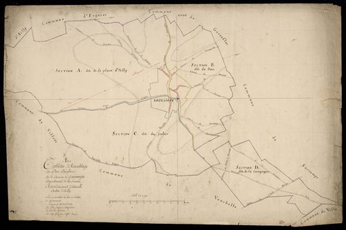 Plan du cadastre napoléonien - Brucamps : tableau d'assemblage