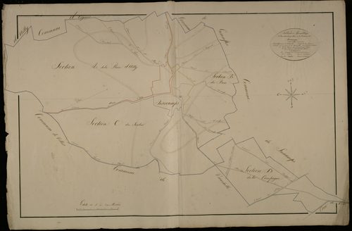 Plan du cadastre napoléonien - Brucamps : tableau d'assemblage