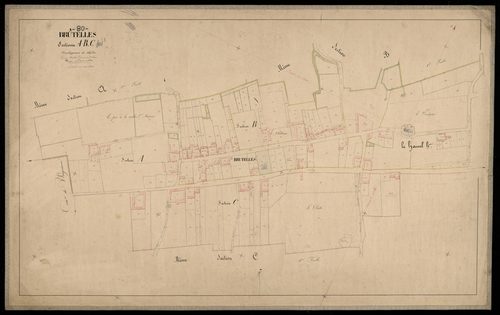 Plan du cadastre napoléonien - Brutelles : Chef-lieu (Le), A,B et C développées