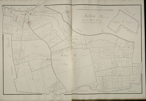 Plan du cadastre napoléonien - Buigny-L'abbe (Buigny l'Abbé) : Moulin Guidon (Le), D1 et D2