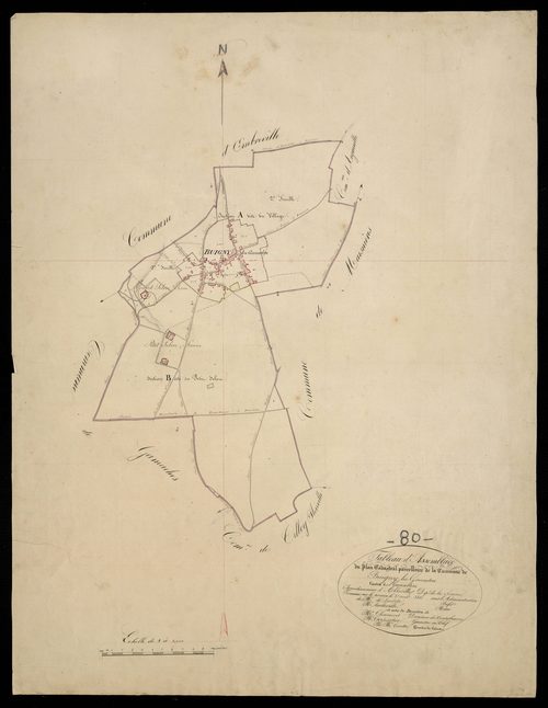 Plan du cadastre napoléonien - Buigny -Les-Gamaches (Buigny-les-Gamaches) : tableau d'assemblage