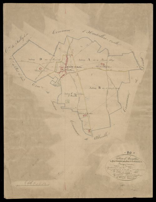 Plan du cadastre napoléonien - Buigny-Saint-Maclou (Buigny Saint Maclou) : tableau d'assemblage