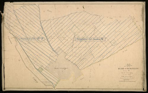 Plan du cadastre napoléonien - Buire-Courcelles : Bois Legrez (Le), B2